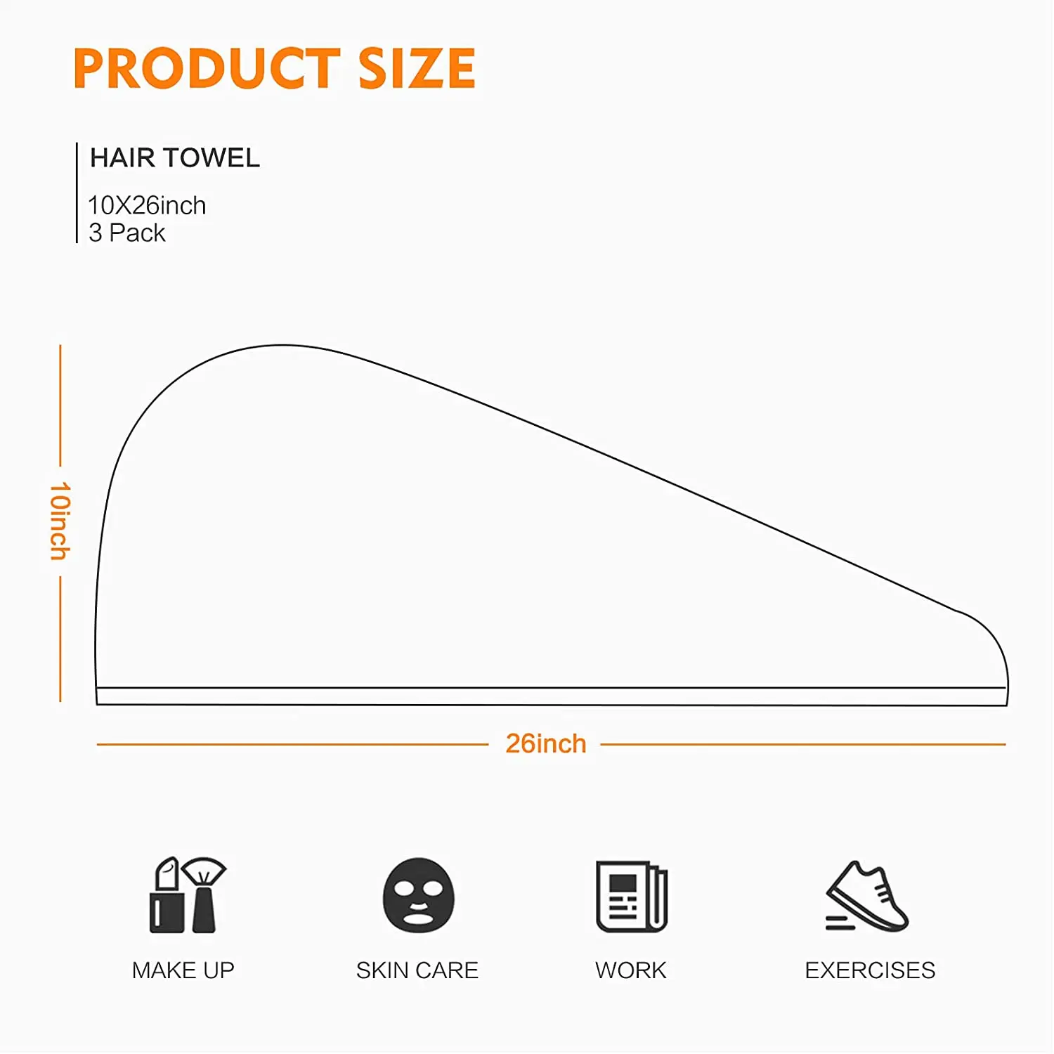 Serviceable Microfiber Hair Dry Shower Turban Towel For Women