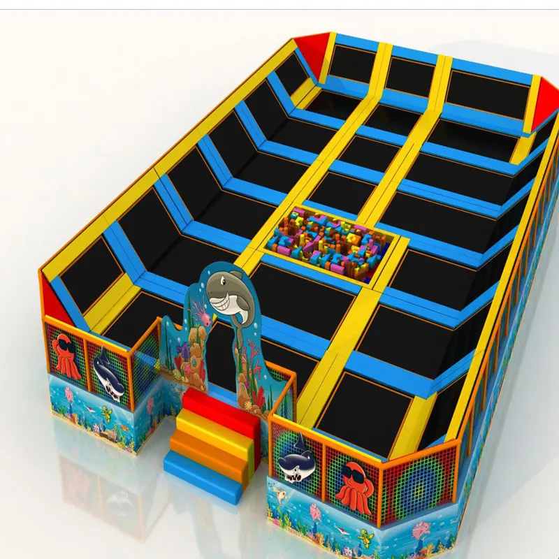 Outdoor Playground Kindergarten Trampoline Park Amusement Equipment Trampoline Park Equipment