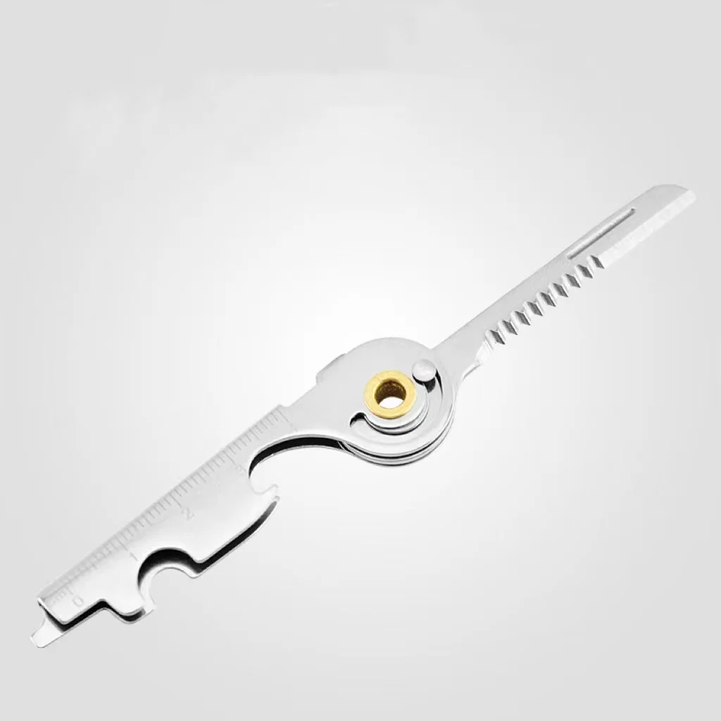 Camping Pocket Knife Folding Stainless Steel Multi Tools Multi Functional EDC Keychain Tools