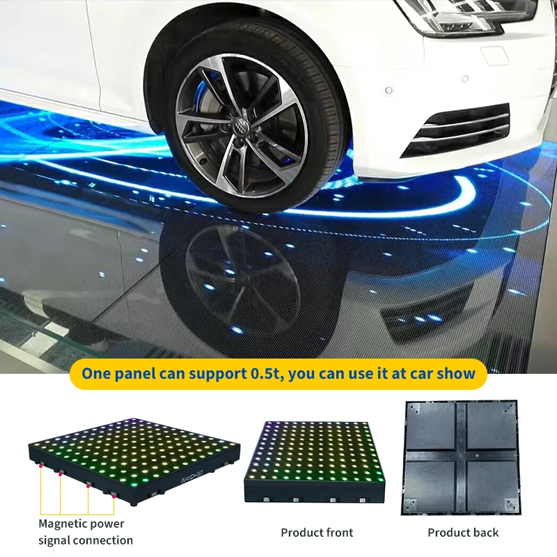 Led Interactive Dance Floor Screen Light Waterproof Portable Magnetic Digital for Sale