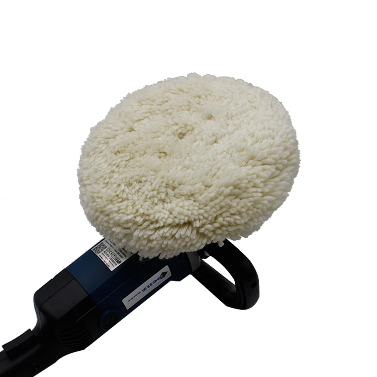 Wool Polishing Cutting Pads Hook Loop Polishing Pad for Compound, Cutting and Polishing Car Polishing Pad Backing Plate 7 Inch