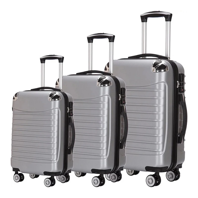 Недорогой чемодан из АБС-пластика для супермаркета, выдвижная тележка для багажа, 20/24/28 дюймов