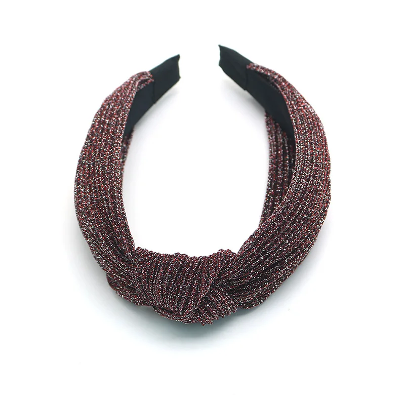 
Latest Arrival Custom Design Bling Cross Knot Polyester Headbands For Women Girls 