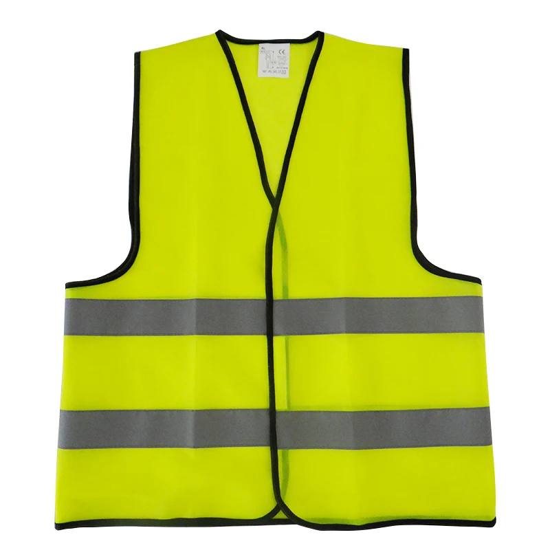 Luminous Hi Vis Yellow Safety Vest With 60gsm Knitted Fabric