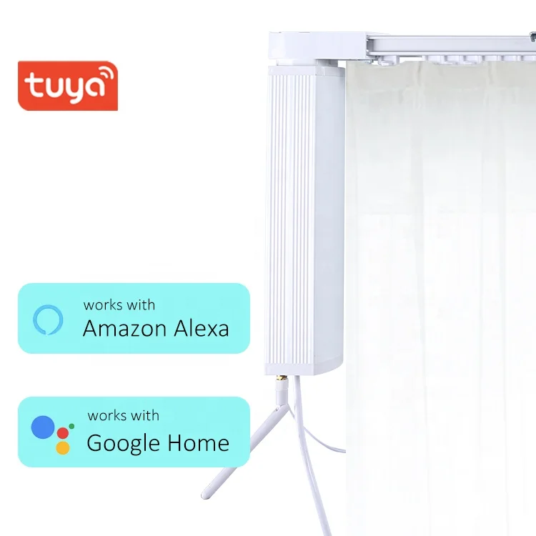 Electric curtain motor wifi diy motorized curtain track with pulley system