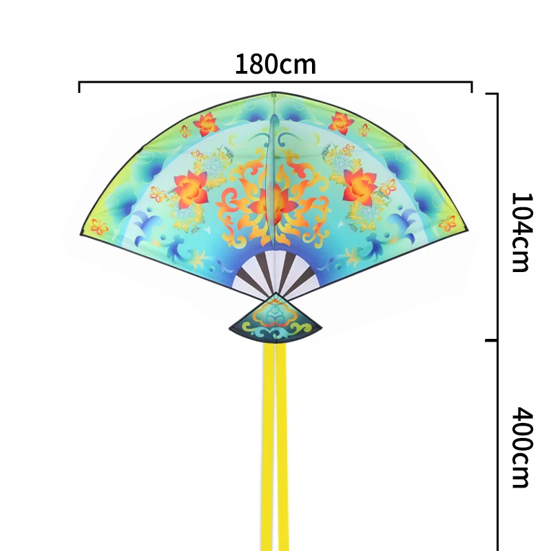 Flying kites for kids wholesale discount cheap custom fan kite light for kids outdoor kites