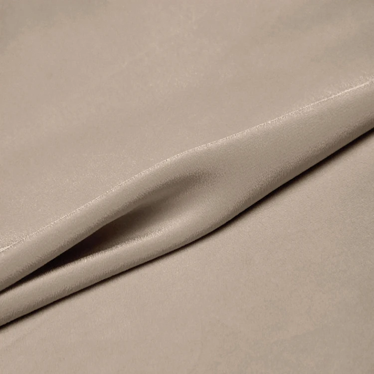 Mulberry organic silk fabric in solid colors 16mm silk crepe de chine 114cm width No.15 camel color sell by the yard