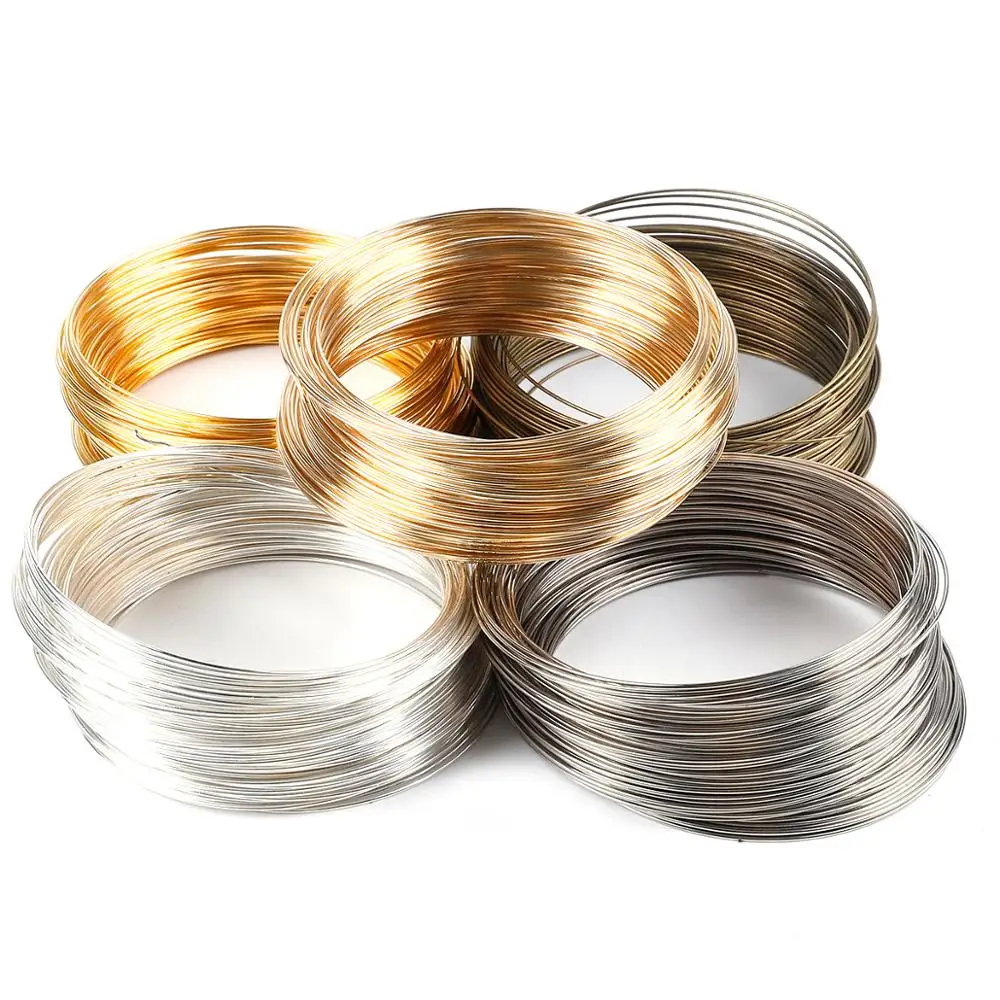100pcs/bag 0.6mm Memory Beading Steel Wire For DIY for DIY Jewelry Findings Bangle Bracelet Handicraft Making