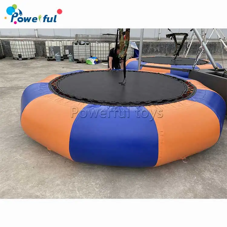 4 Station Bungee Jumping Trampoline Outdoor Amusement Park Inflatable Sport Games Bungee Trampoline