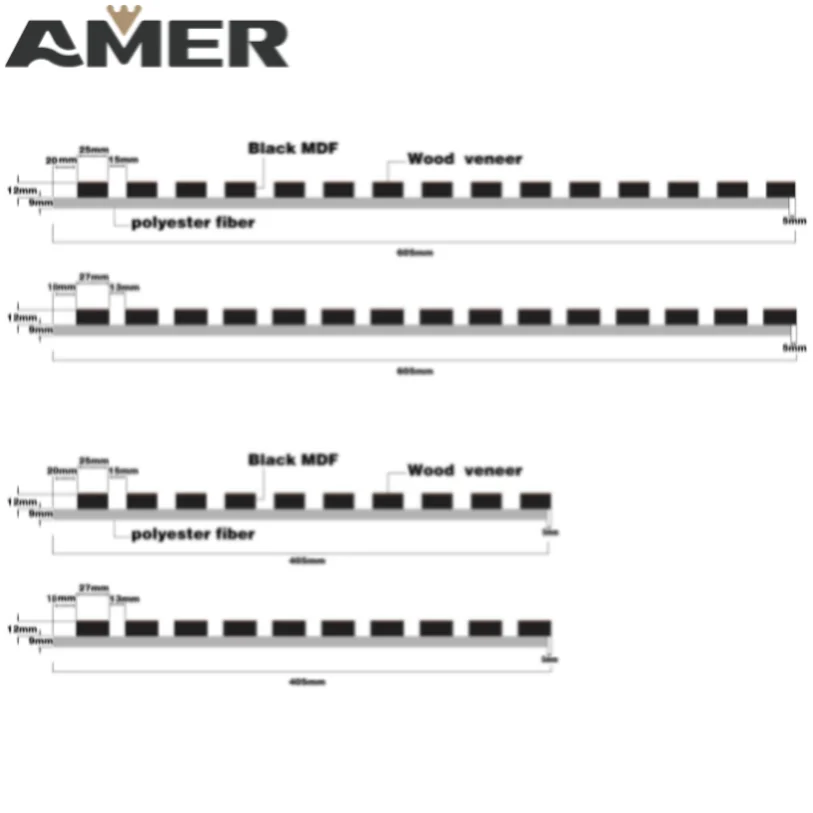 Amer Factory wholesale Top Quality Factory Price Decorative Soundproof Wood Acoustic Panels For House Wall