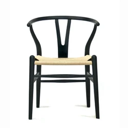 Y Wishbone, Ханс Вегнер, черная копия, Carl Hansen, Пепельный деревянный датский стул