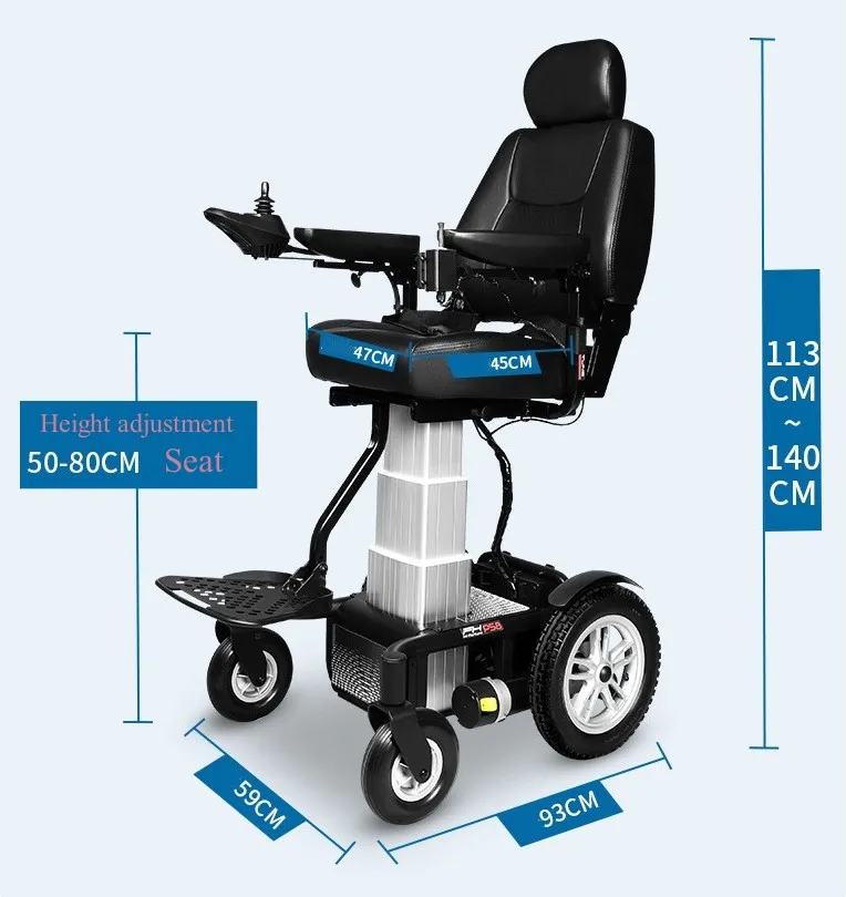 Electric lifting wheelchair fully automatic intelligent one button lifting for disabled elderly people electric wheelchair