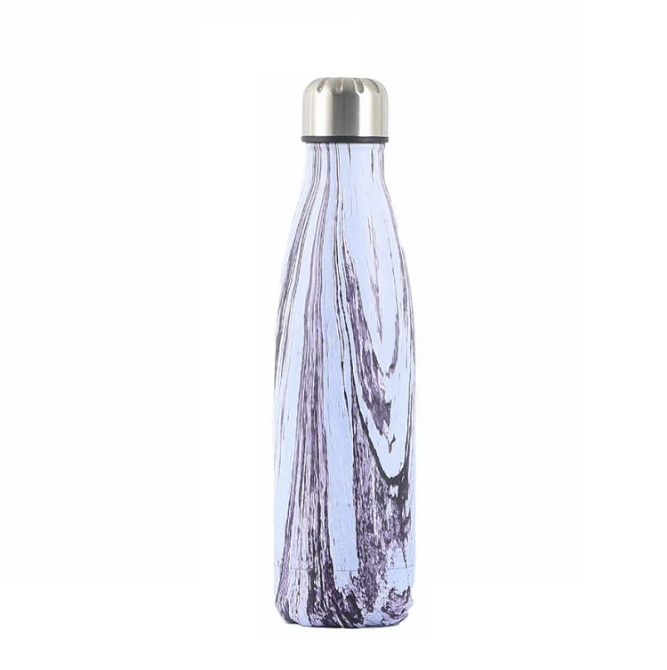 Eco friendly metallic thermo coke water bottle vacuum insulated sports flasks stainless steel cola bottle