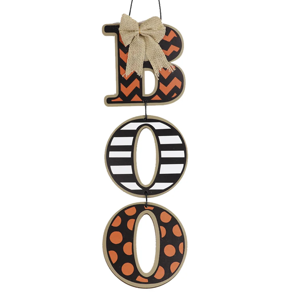 Wooden Crafts Halloween Boo Letter Home Decoration Ghost Festival Party Indoor and Outdoor