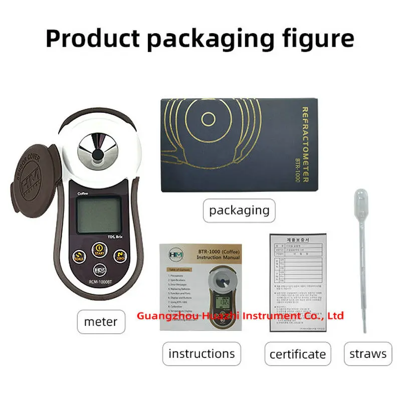 HM digital sugar meter test  RCM-1000BT coffee BRIX/TDS concentration meter display mini hand-held  Coffee Refractometer
