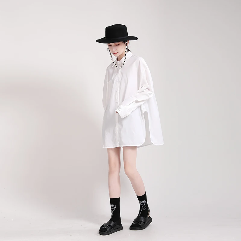 White T Shirts Low MOQ Hot Sale New Short Sleeve Design Products Summer Causal Women Shirt / Blouse Fashion Office Shirt Long