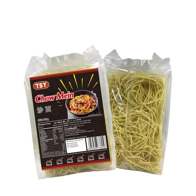 TSY Food HACCP Chinese Wholesale Price Low Carb OEM Slim Dried Instant Noodles Wok Chow Mein Egg Noodles
