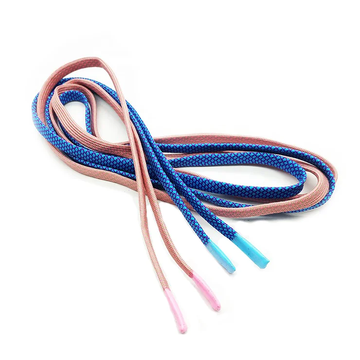 New style silicone end flat drawstring cord for garment