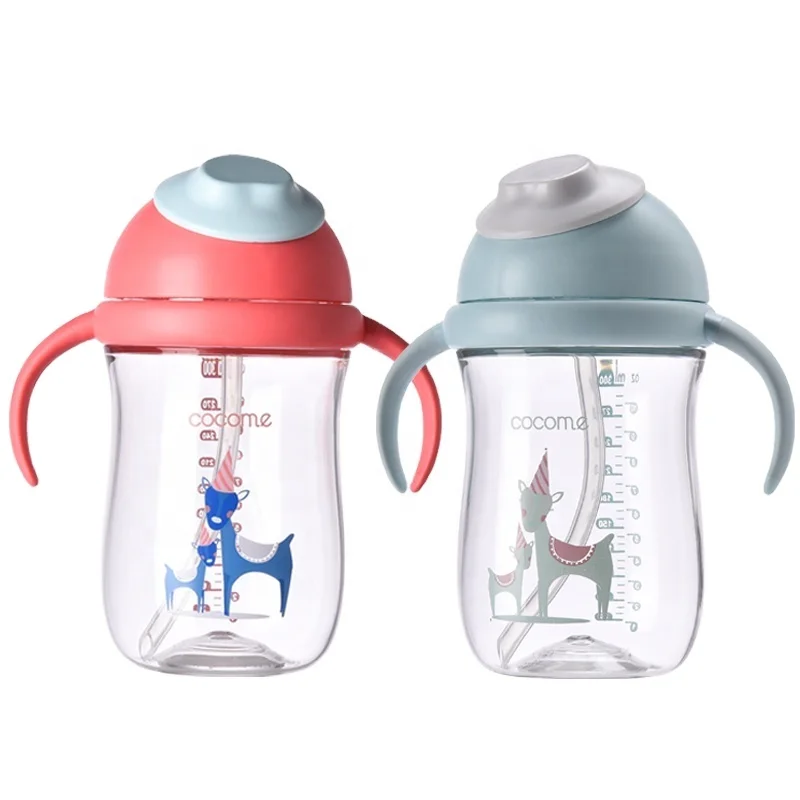 
Ningbo Longwell Baby Tritan Bottle Water Drinking Eco Value Flip-Straw Cup Handle Sipper BPA free personalized Water Bottles 
