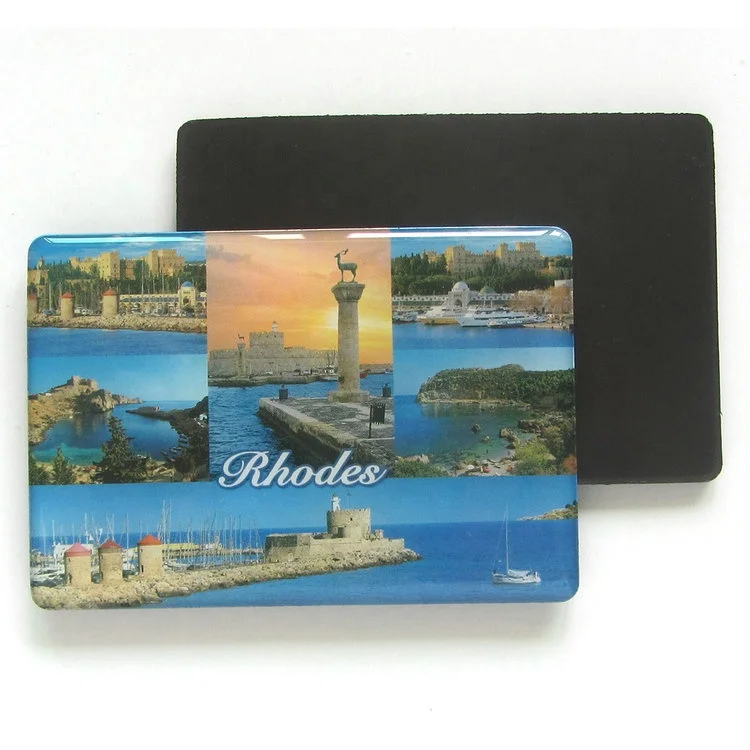 customized design business card size souvenir epoxy resin coating fridge magnet