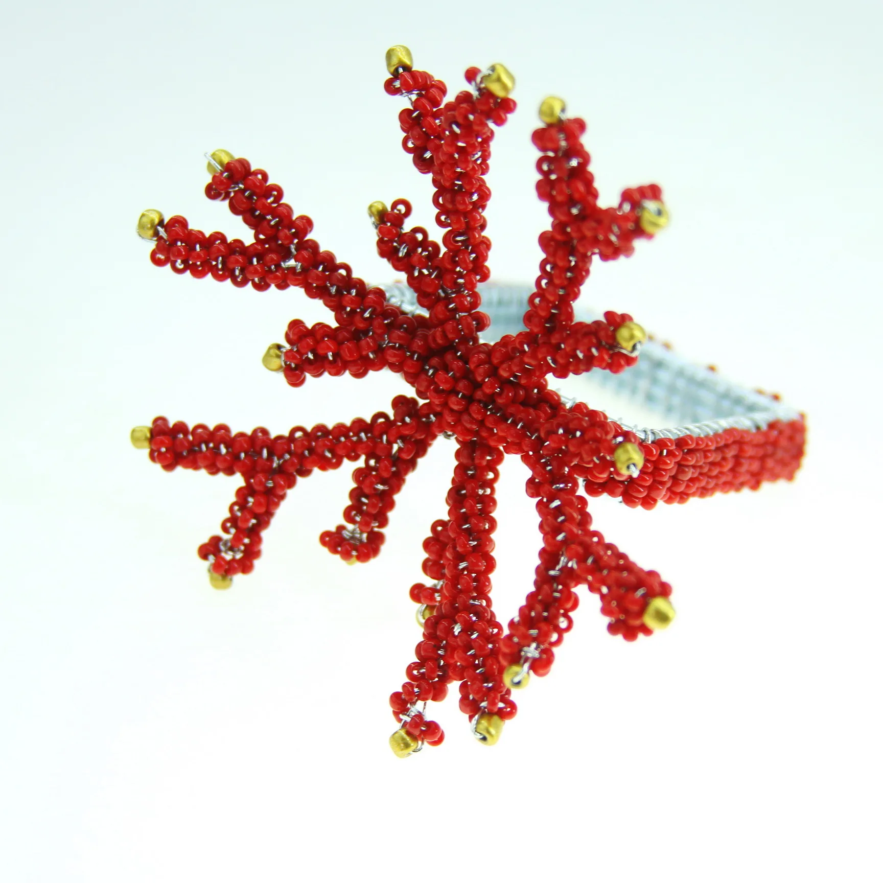 glass coral  napkin ring napkin for wedding,wholesale napkin holder qn14032802