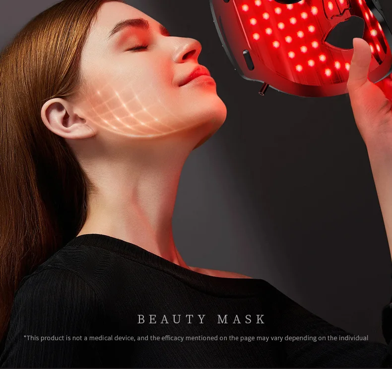 Household LED Photon Skin Rejuvenation Mask Infrared Illuminating Beauty Instrument New Silicone Phototherapy Led Mask