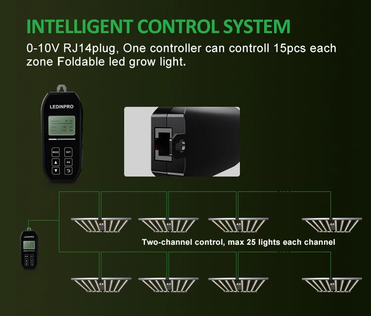 Hydroponic Full Spectrum 800w 1000w 8 Bar Commercial Led Grow Light With 0-10v Dimming