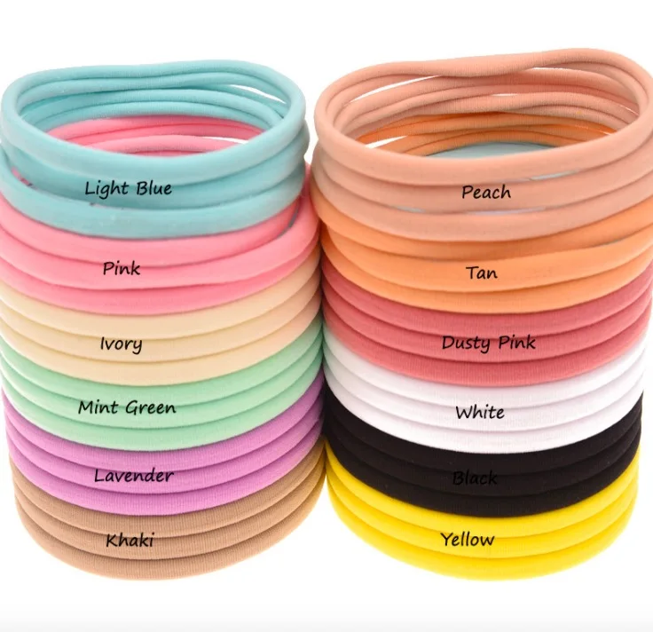 Супермягкая детская нейлоновая повязка на голову для новорожденных нейлоновая повязка для волос «сделай сам» нейлоновая повязка на голову