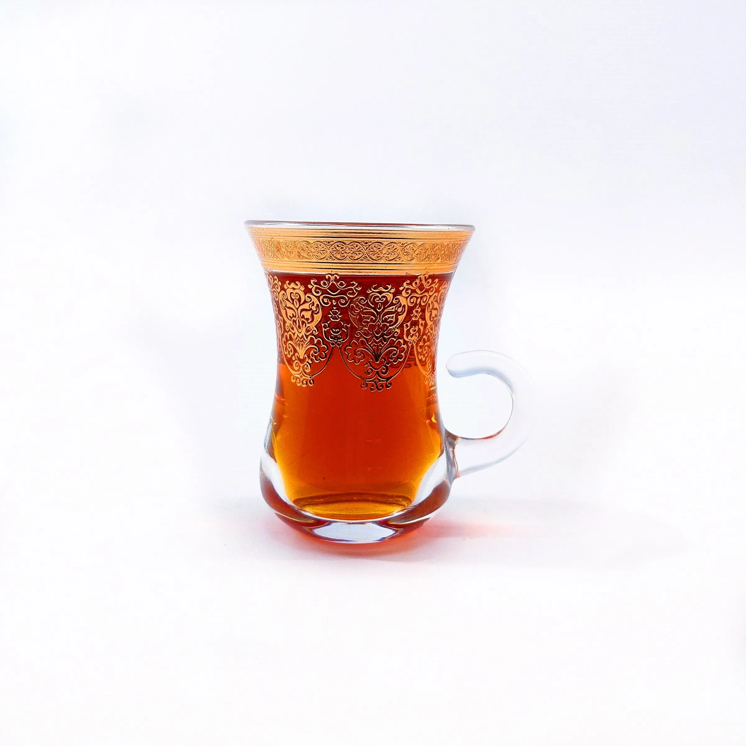 China factory Glass Arabian  painting elegant coffee cup sets for wholesale