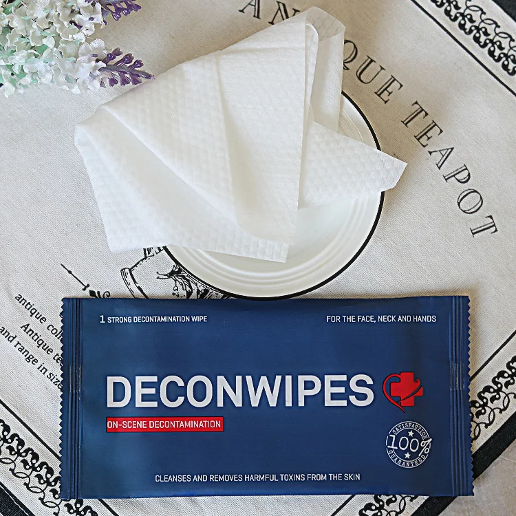 Disposable face hand wet wipes for restaurant coffee shop Pearl printing non-woven