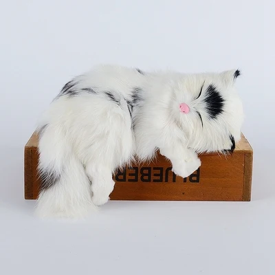 wholesale custom realistic sleeping soft plush breathing cat