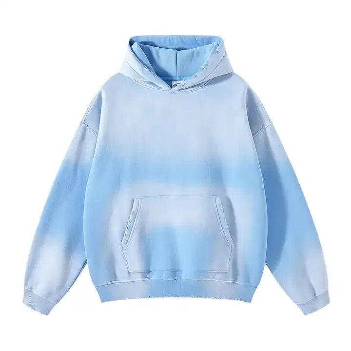 Hot selling hoodie luxury brands rubber print unisex hoodies 450 gsm with pockets brush cotton tie dye hoodies