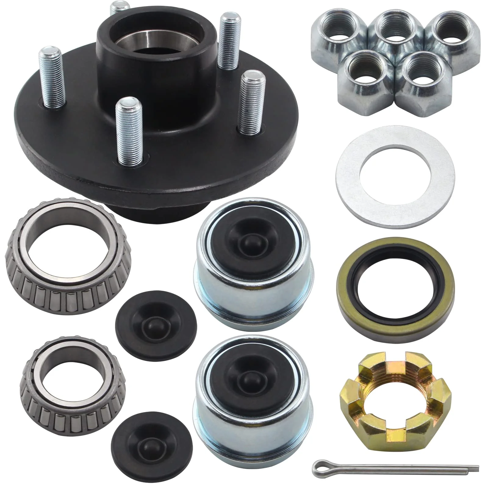 Wholesale High Quality Semi Trailer Electric Brake Hub Drum with Round Stub Axle