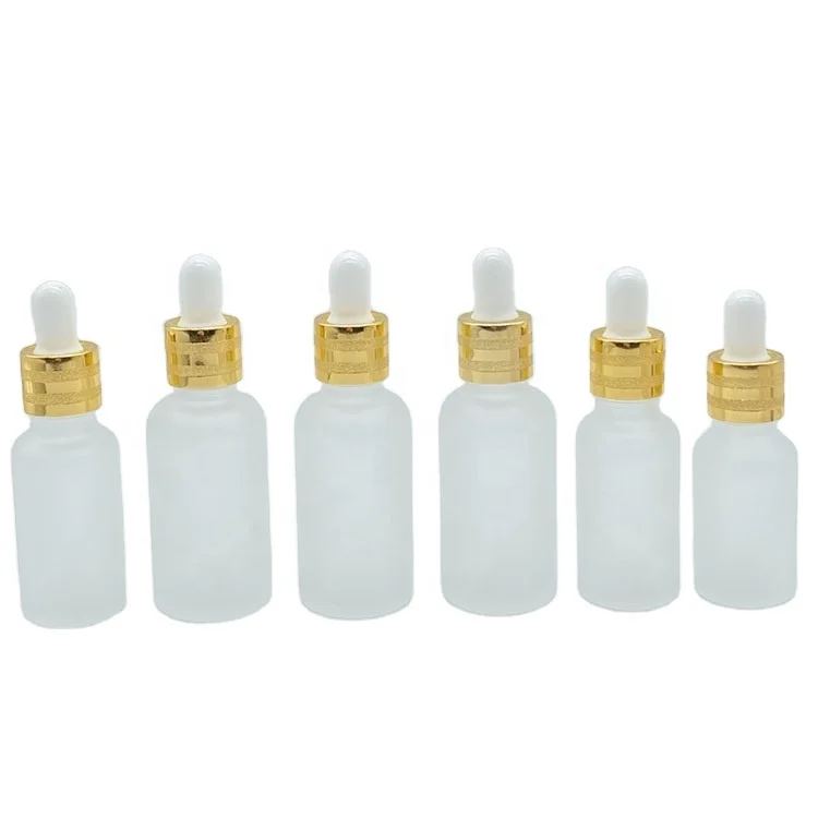 good price 1oz empty luxury 1 oz  30 ml brown essential oil bottle 30ml amber glass dropper bottle with dropper matt gold collar