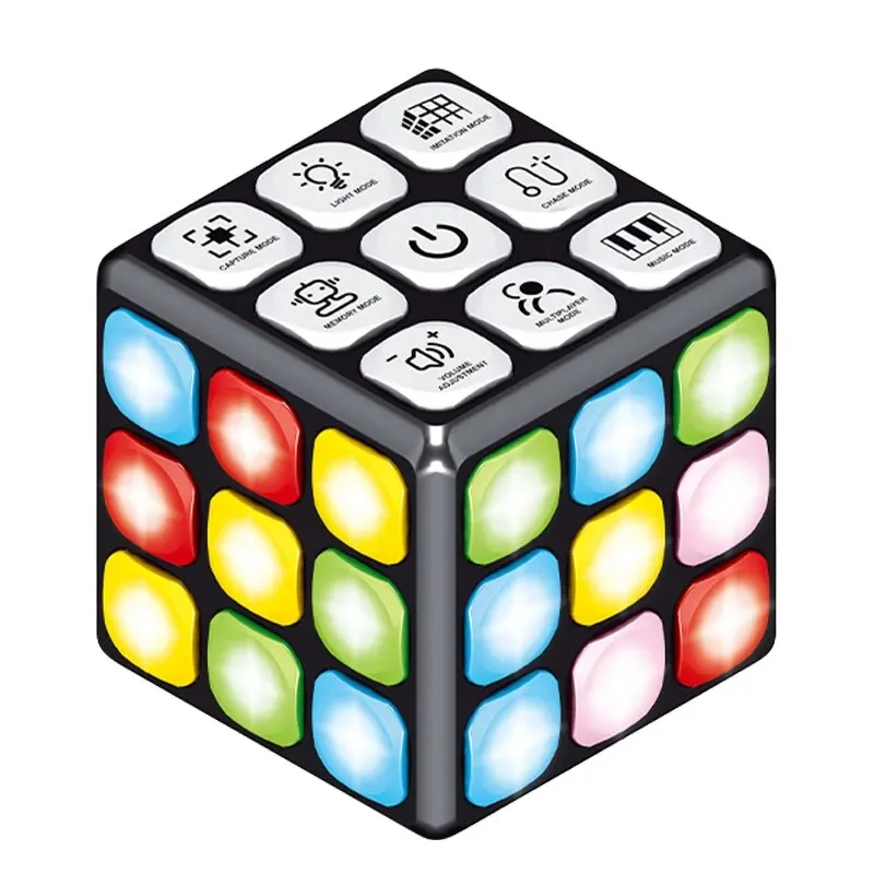 Preschool Stem Toy Flashing Cube Electronic Memory & Brain Game Handheld For Kids Unisex Plastic Game