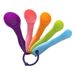 Food Grade Baking Tool Pp Plastic Measuring Spoons Set For Promotional Gift Baking Cooking