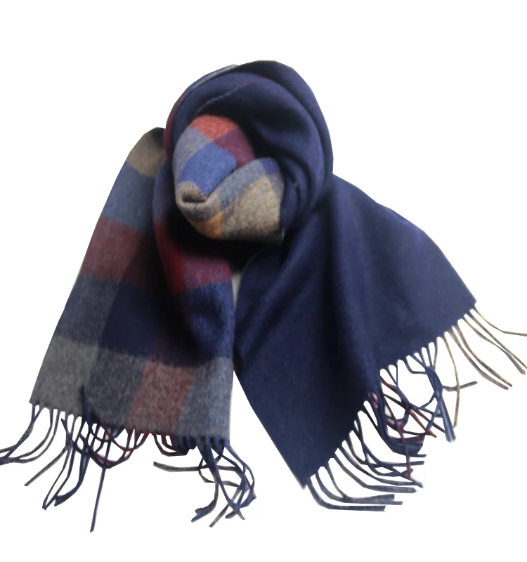 Inner Mongolian Factory Wholesale  Colorful Charming Wool Scarf For Men Winter Necessary