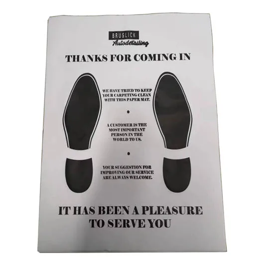 brand new car  floor mat 39*54cm 180g paper, thicker anti water, white color