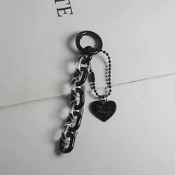 Hot Sold Fashion Candy Color Acrylic Key Ring Charm Key Chain Accessories Ring Spring Buckle Custom Key Chains