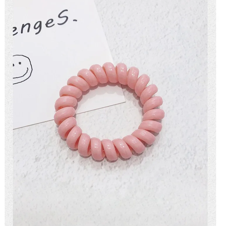 5.5cm Hot Selling Large  Mat Candy Telephone Cord Hair Band  Hair Band Elastic Band