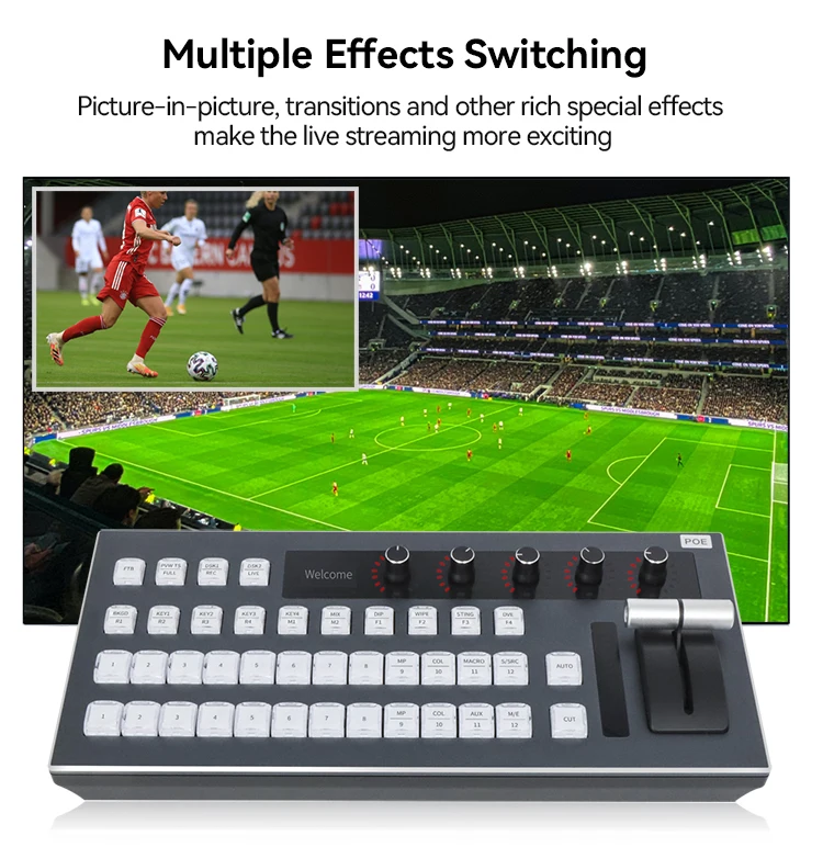 2024 Upgraded  ptz camera joystick controller Broadcast Video Streaming and ATEM VMix BMD Directed keyboard