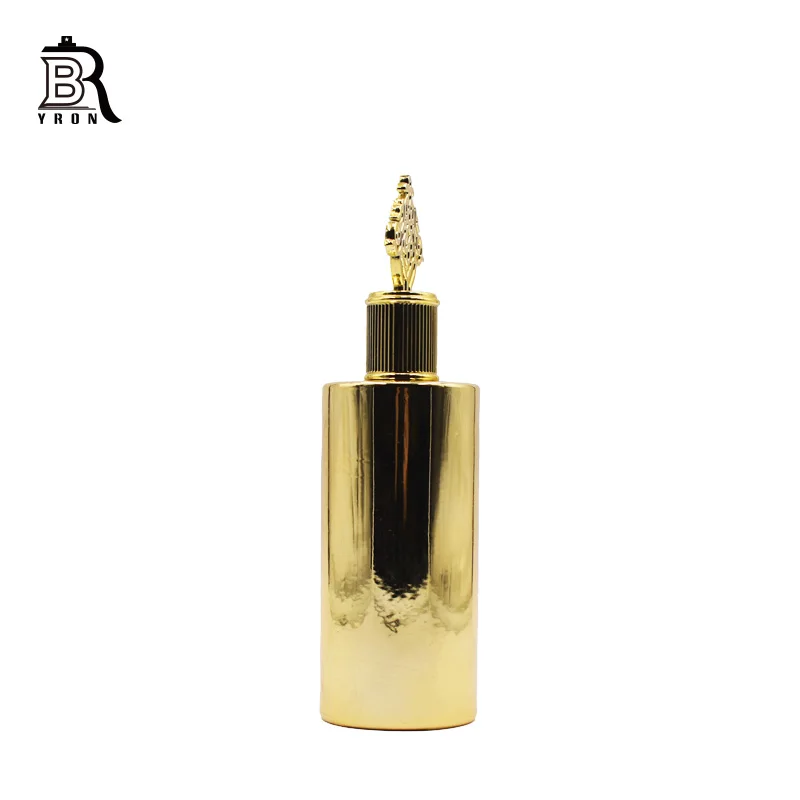 100ml Antiqued Vintage Craft Gift Home Decoration Metal Alloy Perfume Bottle Retro Arab Style Empty Glass  Bottle