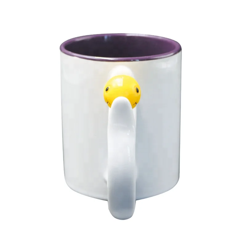 Football Handle Ceramic Mug with Sublimation Coating, Dye Sublimation Mug with Spinner Football handle