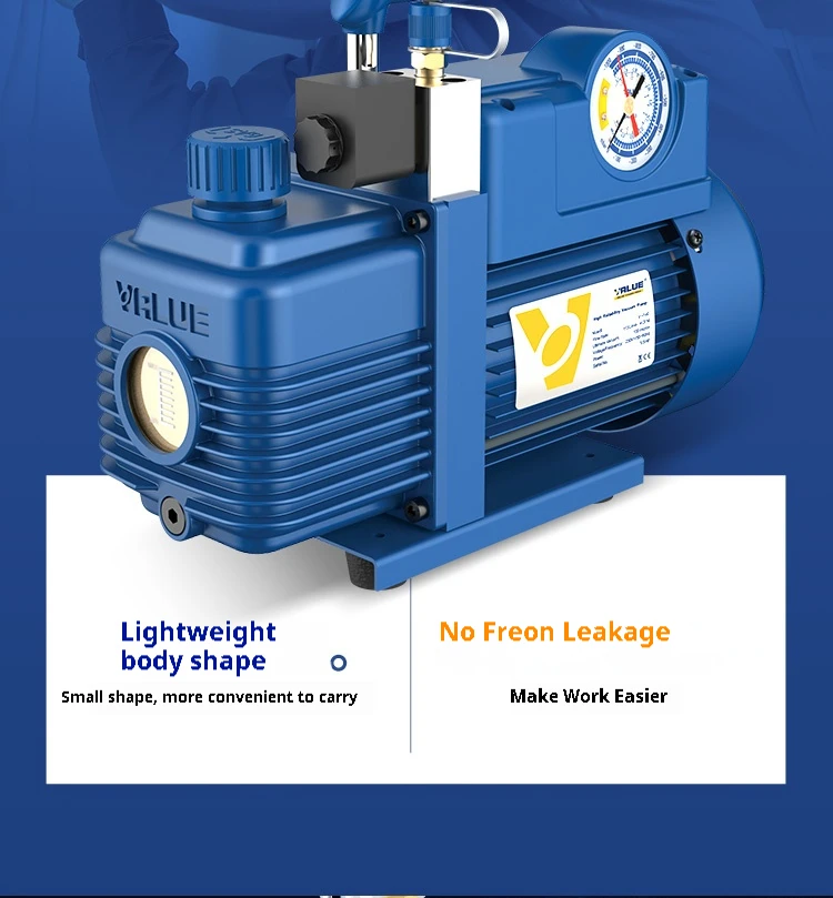 V-i180SV 3/4HP Single Stage 8CFM 240L HVAC Refrigeration Vacuum Pump for R410-for HVAC Applications Aspirator Pump