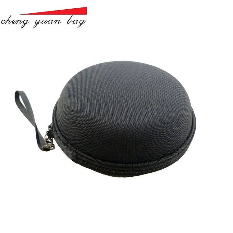 Custom Waterproof Dustproof EVA/PU Portable Travel Headphone Storage Small Round Earphone Case