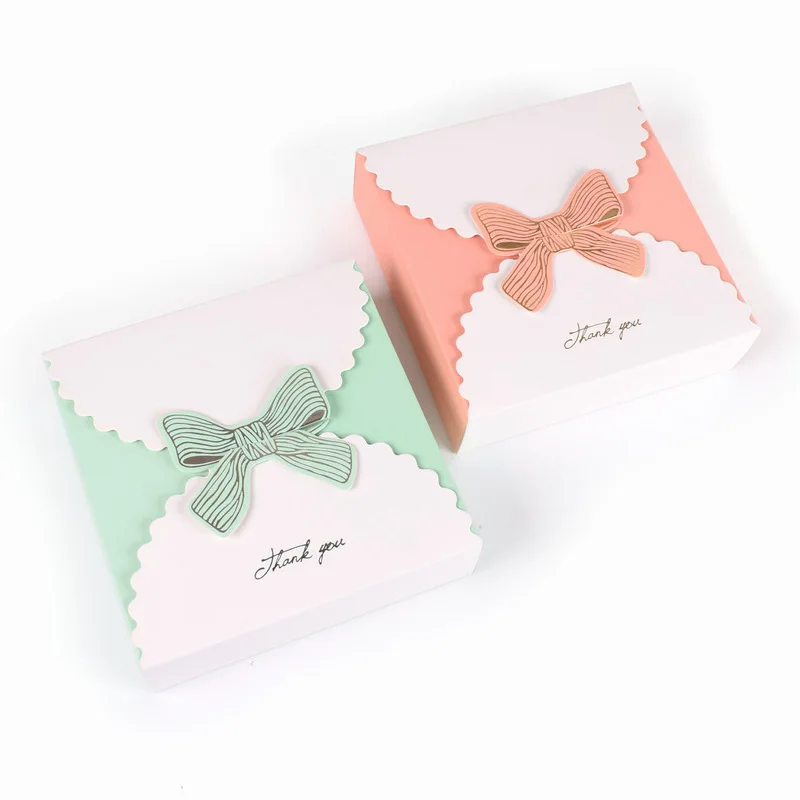 
 Thank you printing square shape dessert box packing cupcake cheese tart box for cake dessert shop sweetie candy packaging box  