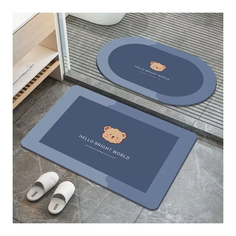Впитывающий водой коврик для ванной, набор резиновых дверных ковриков, напольный коврик из диатомитовой грязи, кухонный ковер, Противоскользящий коврик для ванной