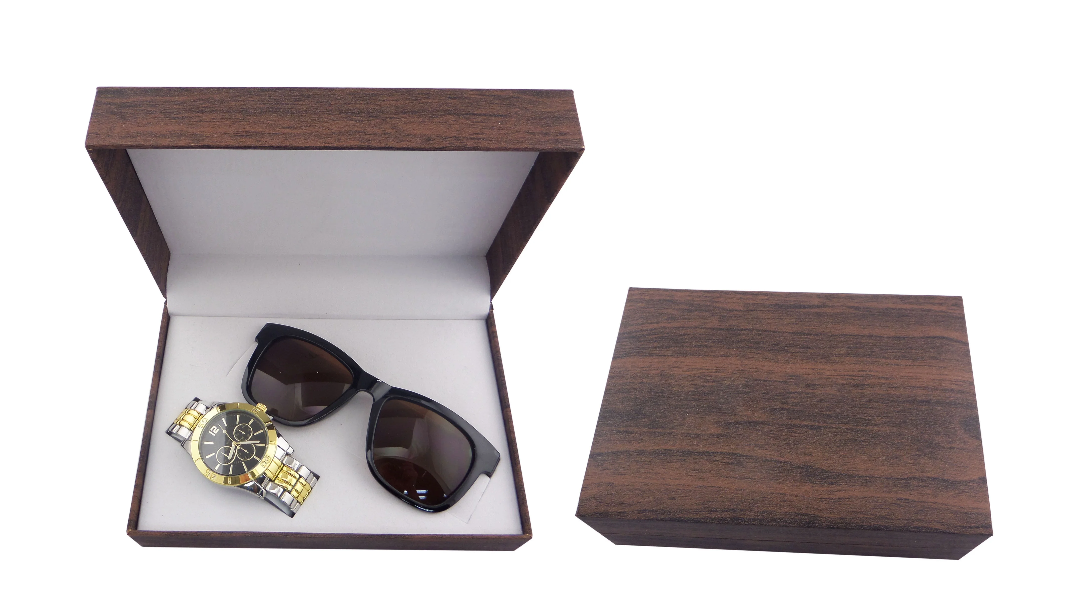 Black Leather Watch Wallet Belt Bracelet Chain Ballpoint Pen Gift Set Box For Present Business Gift Men Set