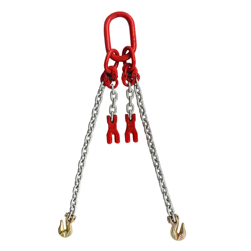 High Strength Alloy Steel G80 Three Legs Lifting Chain With Hook Lifting Sling