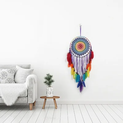 Artilady Sample Available  Wholesale large Macrame Dream Catchers Feather Handmade Home Decoration
